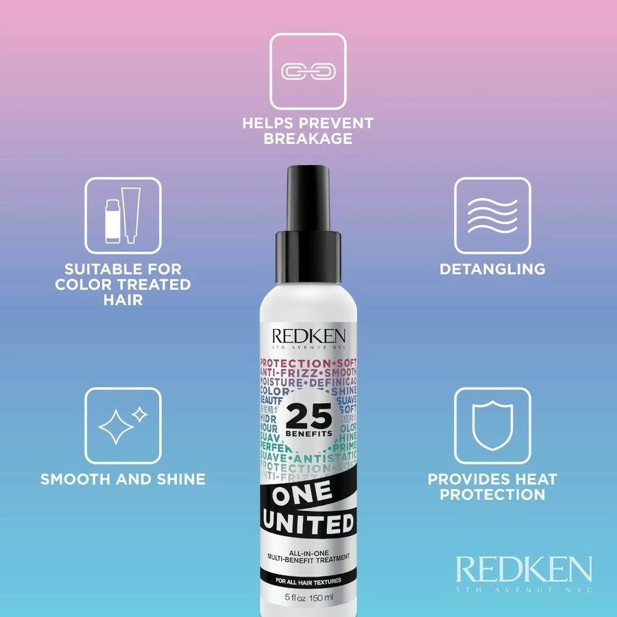 Redken One United All-In-One Multi Benefit Hair Treatment 150ml 4 Redken One United All-In-One Multi Benefit Hair Treatment 150ml - Bilde 4