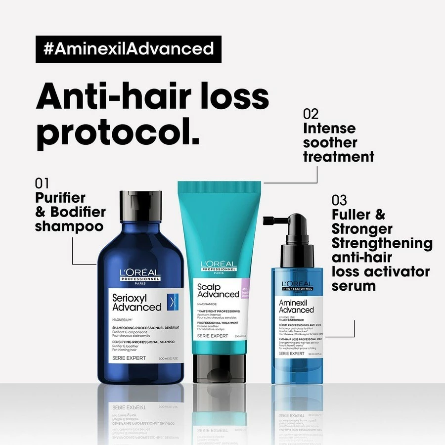 L'Oreal Professionnel L’Oréal Professionnel Aminexil Advanced Strengthening Anti-Hair Loss Activator Serum 90ml 3 L'Oreal Professionnel L’Oréal Professionnel Aminexil Advanced Strengthening Anti-Hair Loss Activator Serum 90ml - Bilde 3