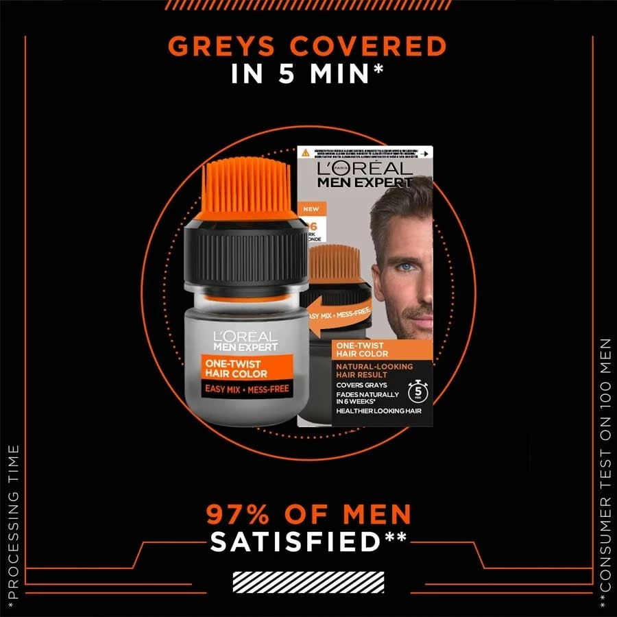 L’Oréal Paris L'Oréal Paris Men Expert One-Twist Hair Color 06 Dark Blond 6 L’Oréal Paris L'Oréal Paris Men Expert One-Twist Hair Color 06 Dark Blond - Bilde 6