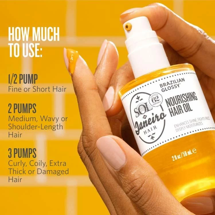 Sol De Janeiro Brazilian Glossy Nourishing Hair Oil 58ml 8 Sol De Janeiro Brazilian Glossy Nourishing Hair Oil 58ml - Bilde 8