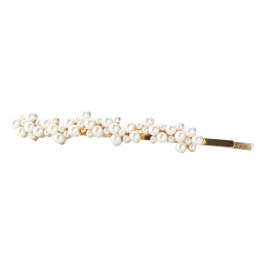Corinne Hair Slider Pearls Gold 1 Corinne Hair Slider Pearls Gold