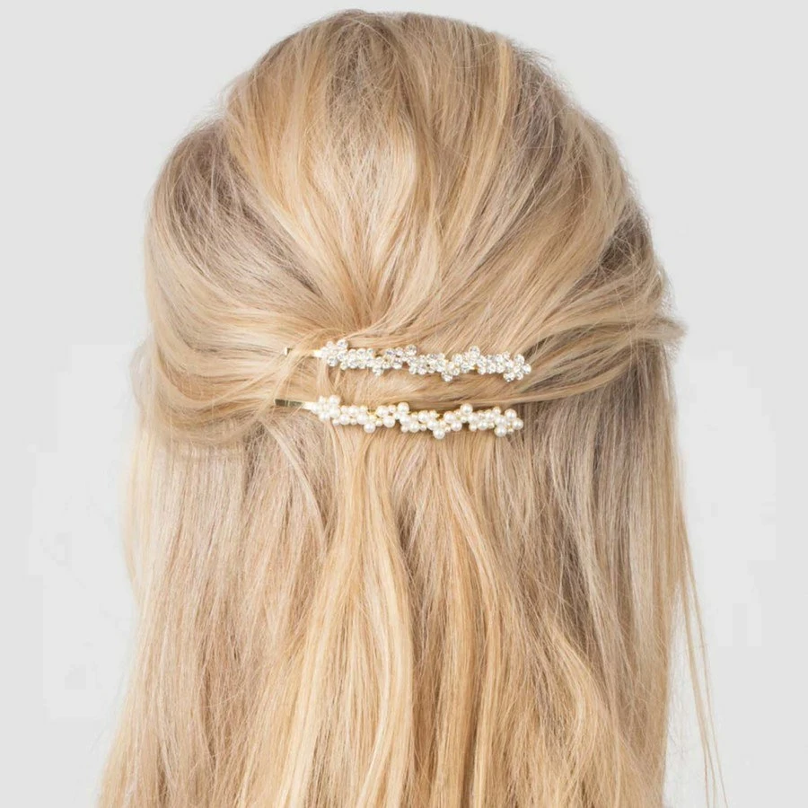 Corinne Hair Slider Pearls Gold 3 Corinne Hair Slider Pearls Gold - Bilde 3