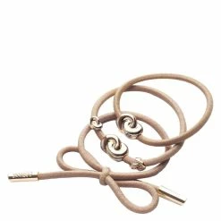 Corinne Hair Tie Metal Details 3-pack Camel 3pcs