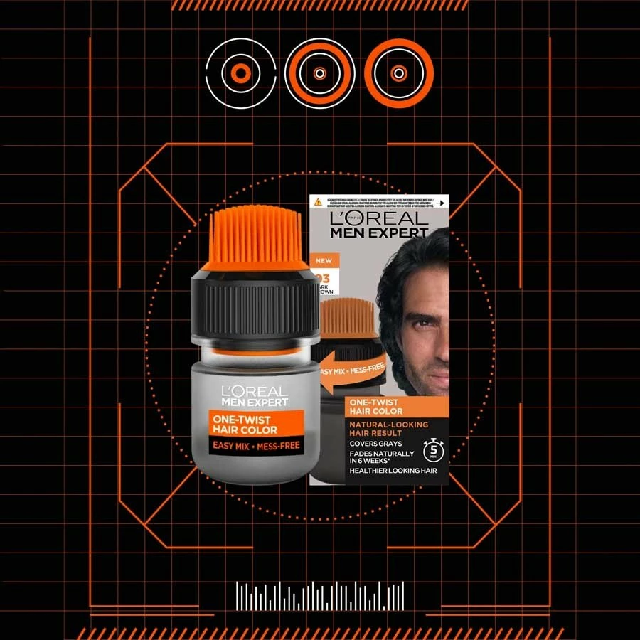 L’Oréal Paris L'Oréal Paris Men Expert One-Twist Hair Color 03 Dark Brown 5 L’Oréal Paris L'Oréal Paris Men Expert One-Twist Hair Color 03 Dark Brown - Bilde 5