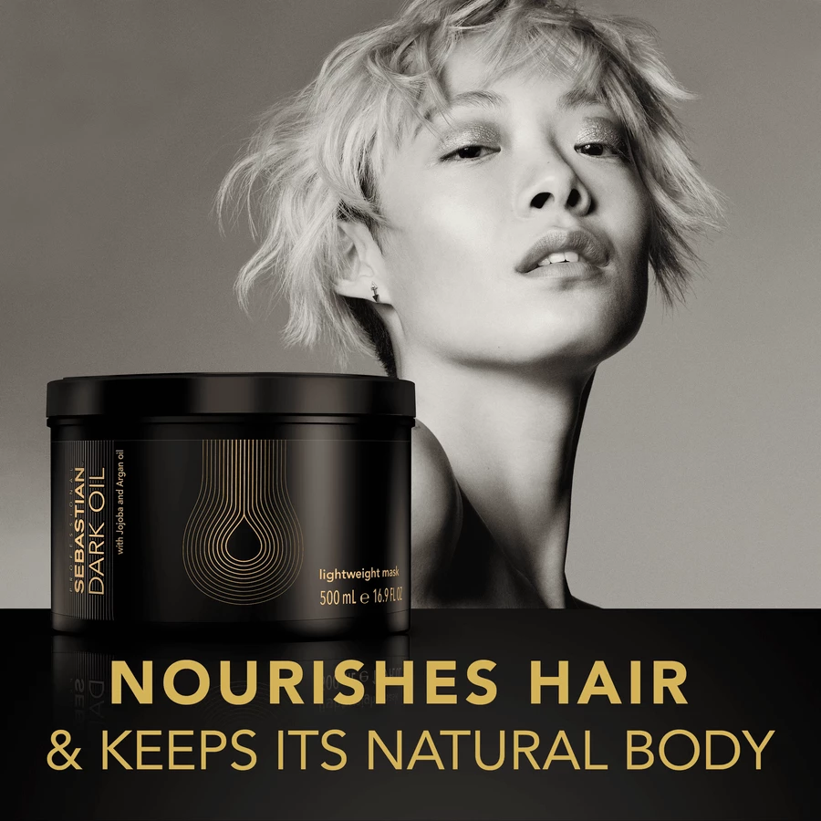 Sebastian Professional Dark Oil Lightweight Hair Mask 500ml 2 Sebastian Professional Dark Oil Lightweight Hair Mask 500ml - Bilde 2